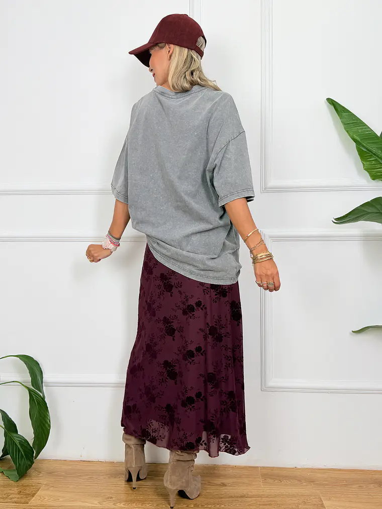 Elisabetta Skirt Wine 15042  3