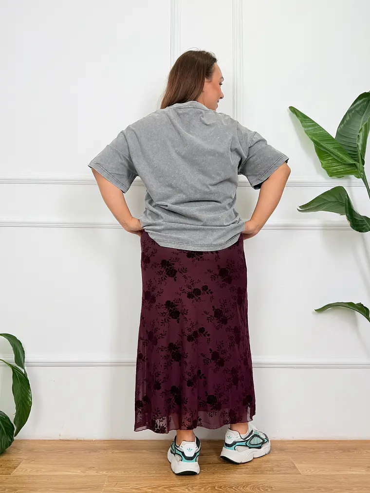 Elisabetta Skirt Wine 15042  4