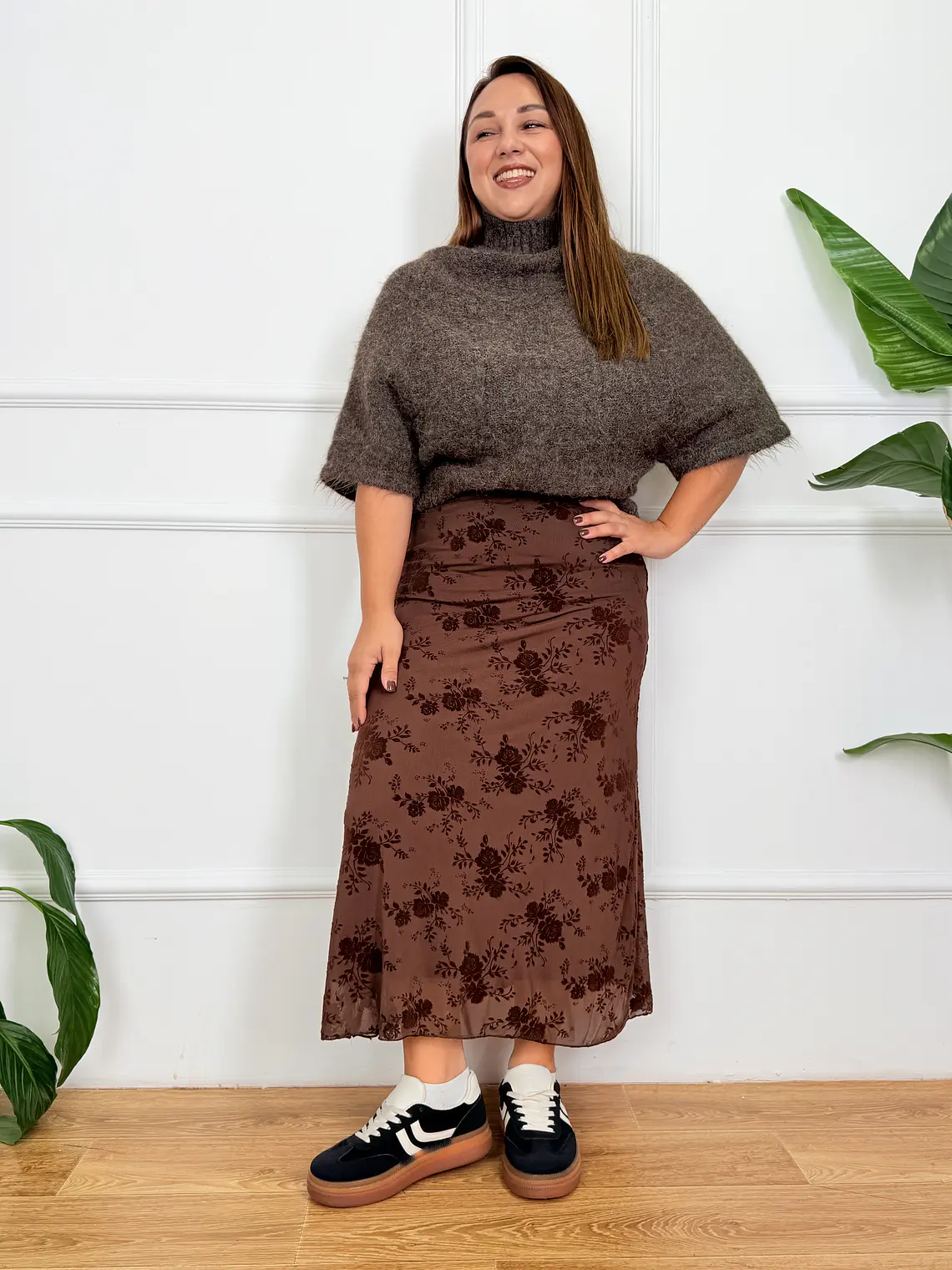 Elisabetta Skirt Brown 15042  2