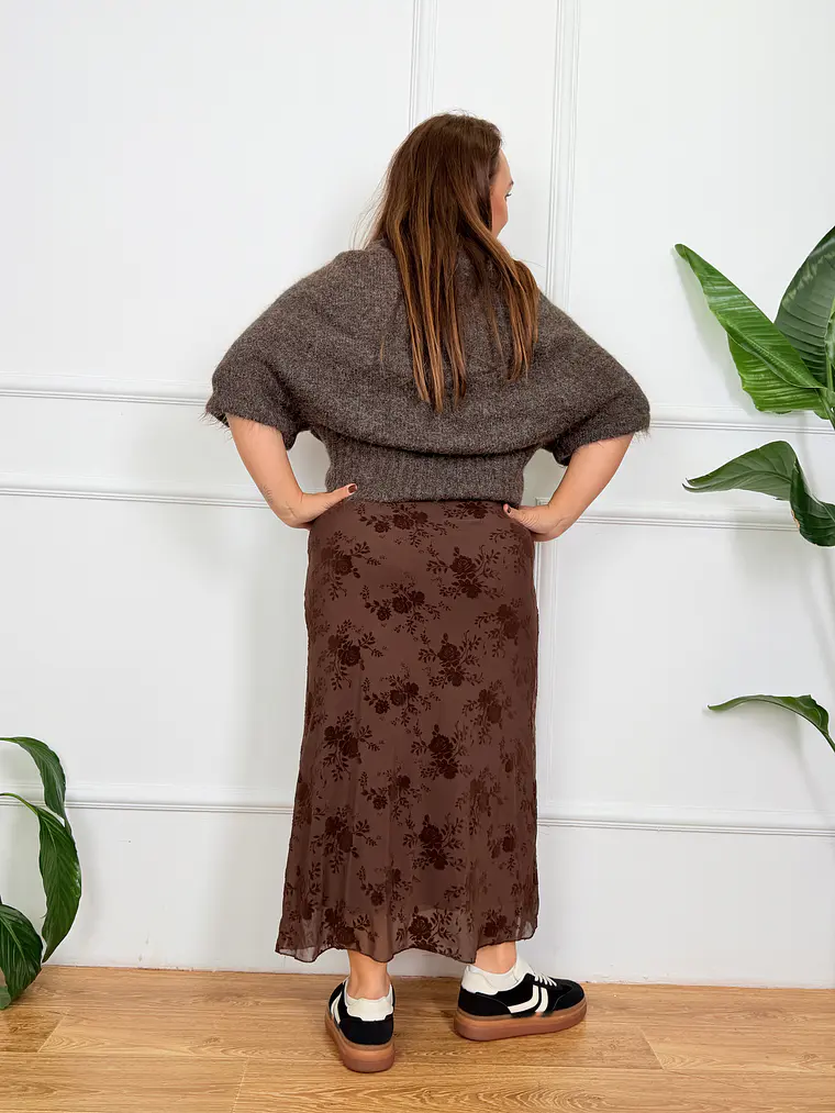 Elisabetta Skirt Brown 15042  4