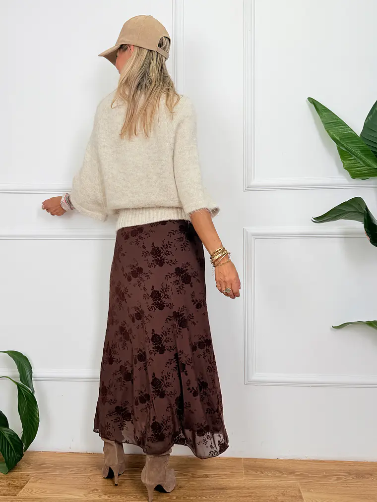 Elisabetta Skirt Brown 15042  3