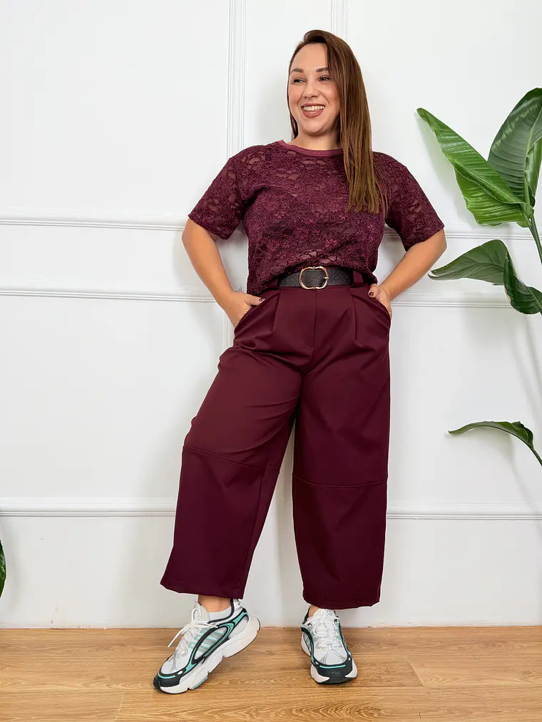 Barbara T-shirt Wine 21001 3