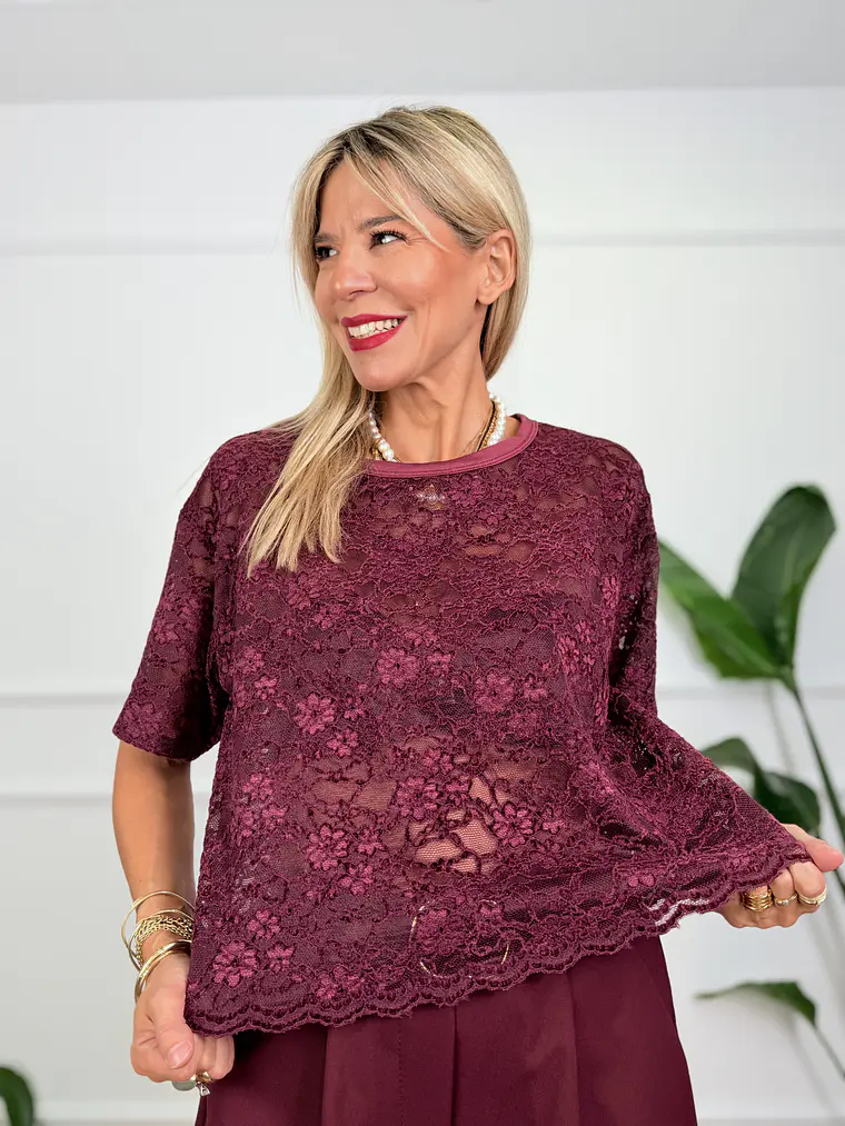 Barbara T-shirt Wine 21001 1
