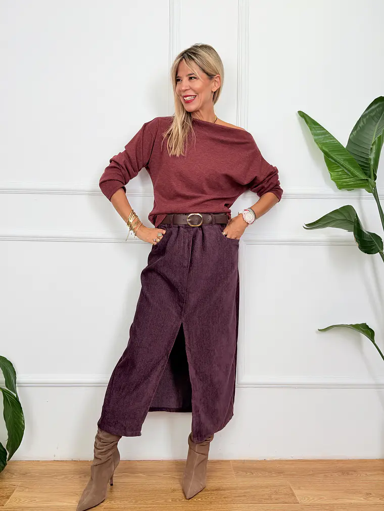 Michele Blouse Wine 61978   2