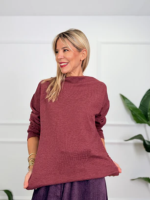 Michele Blouse Wine 61978  