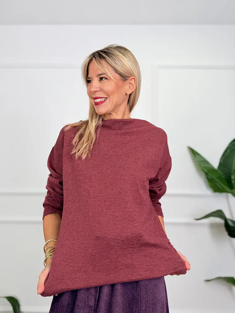Michele Blouse Wine 61978   1