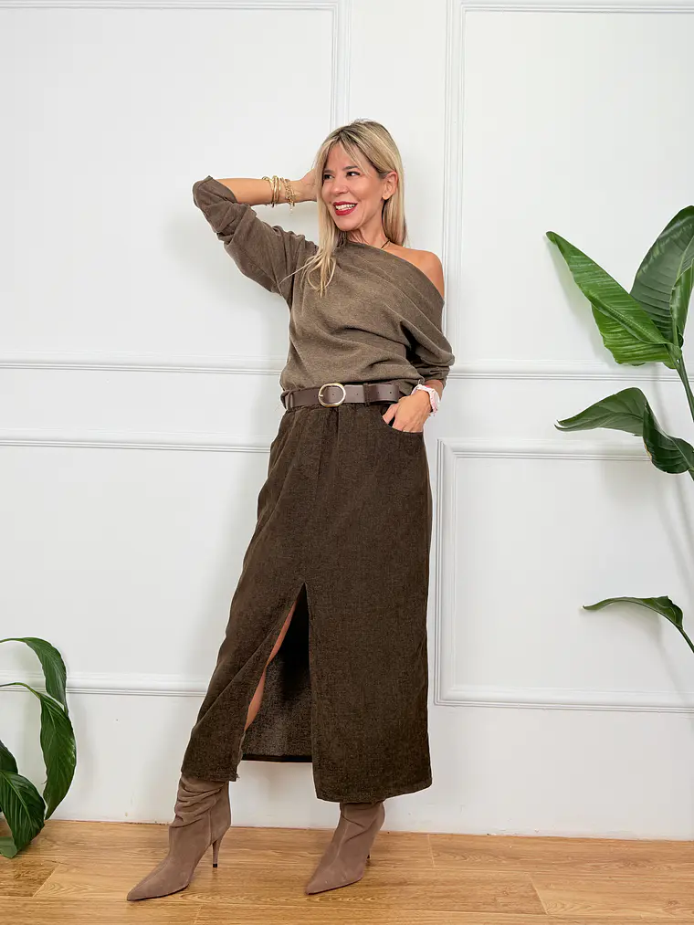 Michele Blouse Brown 61978    2