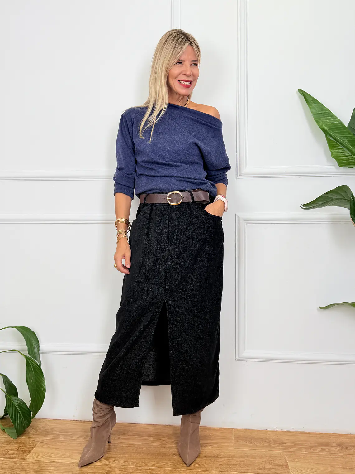 Michele Blouse Blue 61978 2