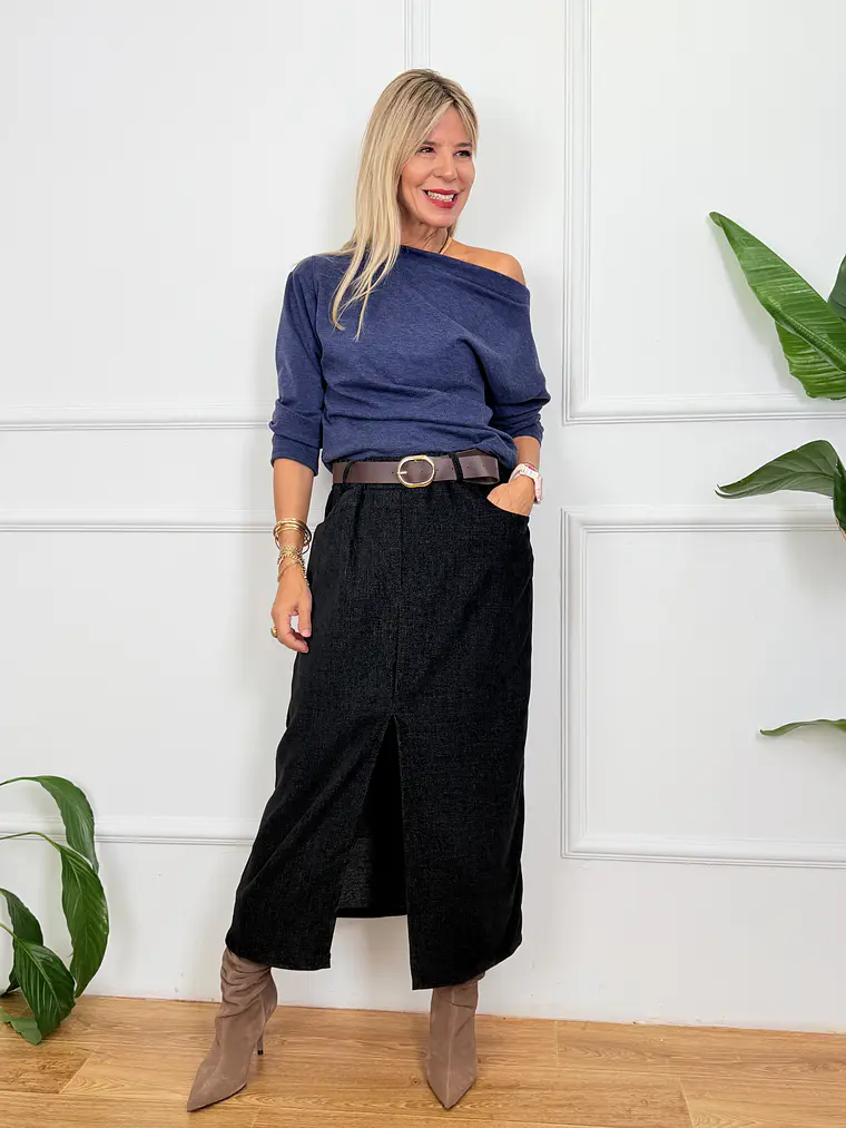 Michele Blouse Blue 61978 2