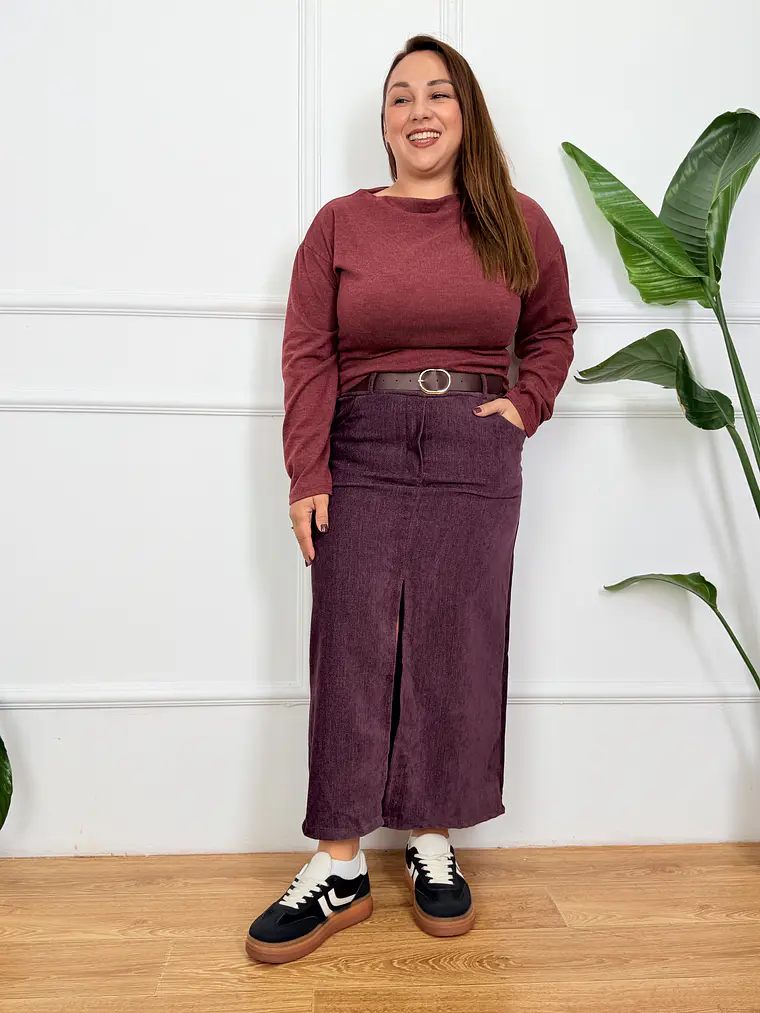 Erica Skirt Eggplant 27760  2