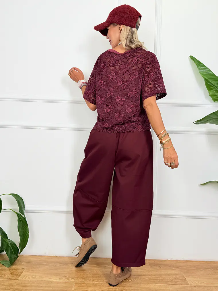 Clelia Pants Wine 6551   3