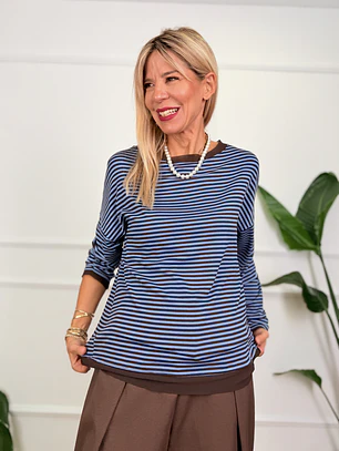 Monday Blouse Blue M22465A