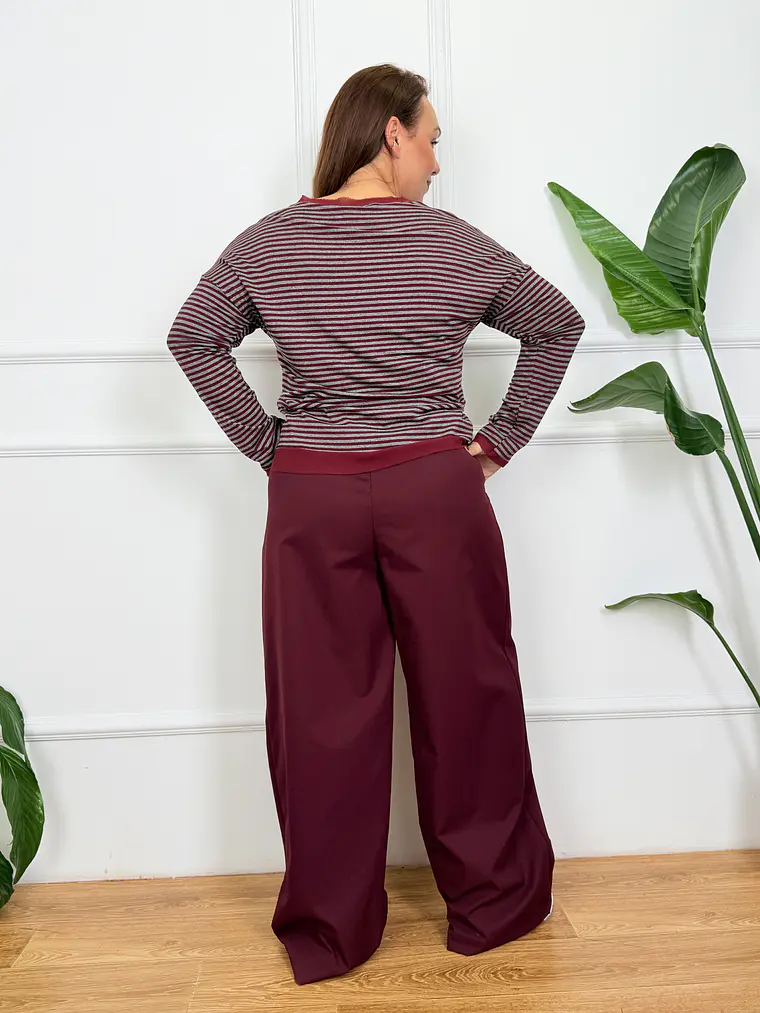 Monday Blouse Wine M22465A   3