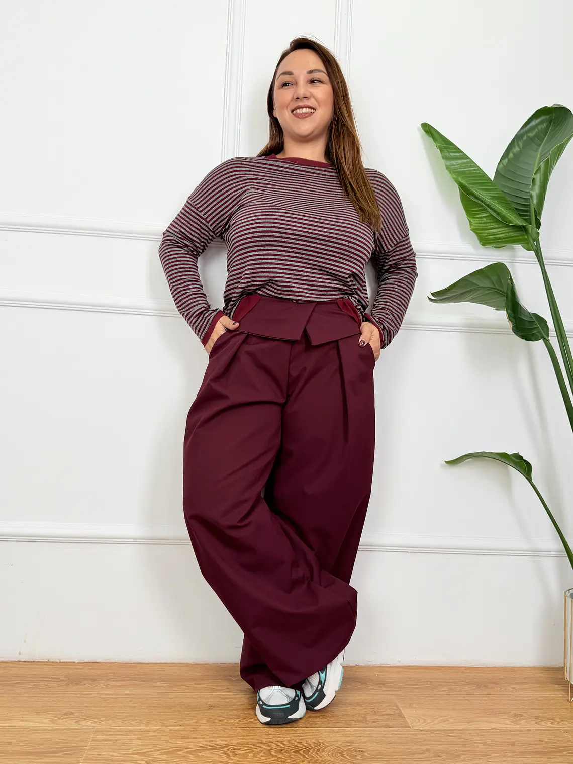 Monday Blouse Wine M22465A   4