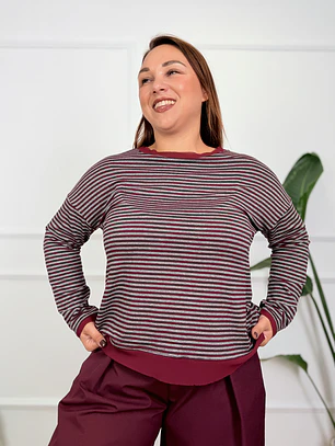 Monday Blouse Wine M22465A  