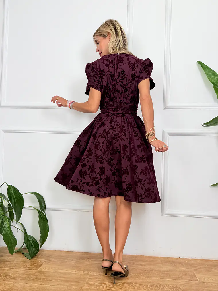 Hélène Mini Dress Wine 59319 4