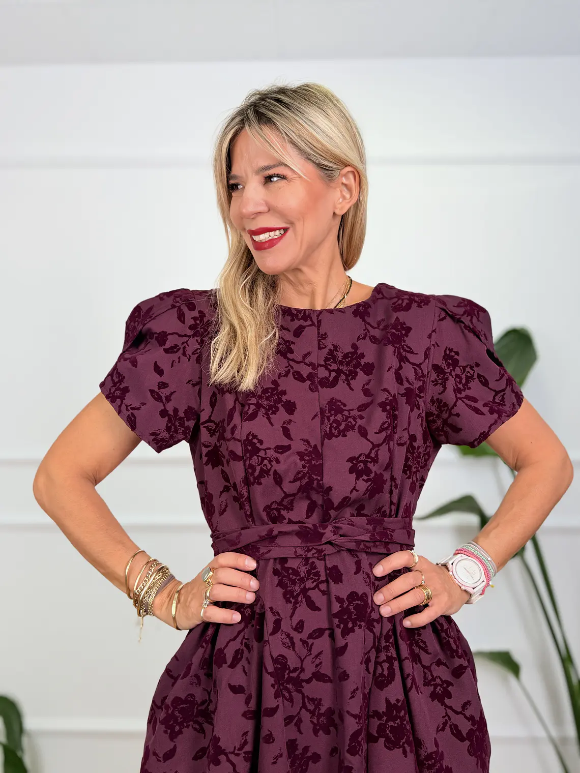 Hélène Mini Dress Wine 59319 3