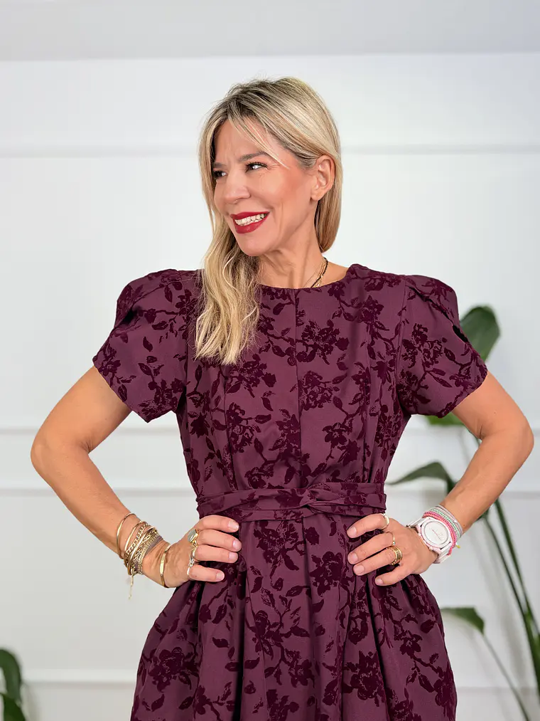 Hélène Mini Dress Wine 59319 3