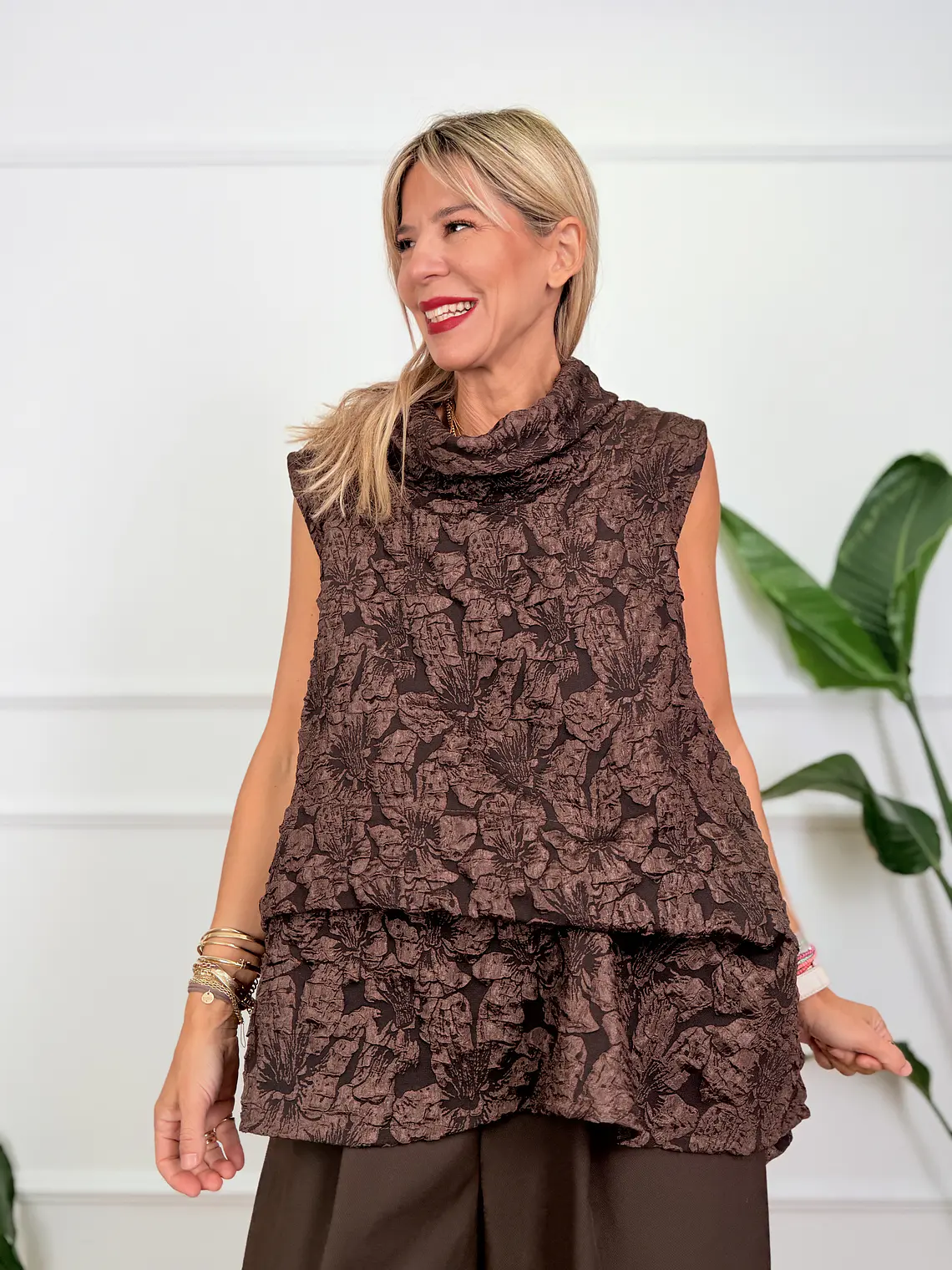 Pierre Blouse Brown 53408 1