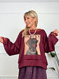 Bardot Blouse Wine 12152   - thumbnail 1
