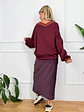 Bardot Blouse Wine 12152   - thumbnail 4