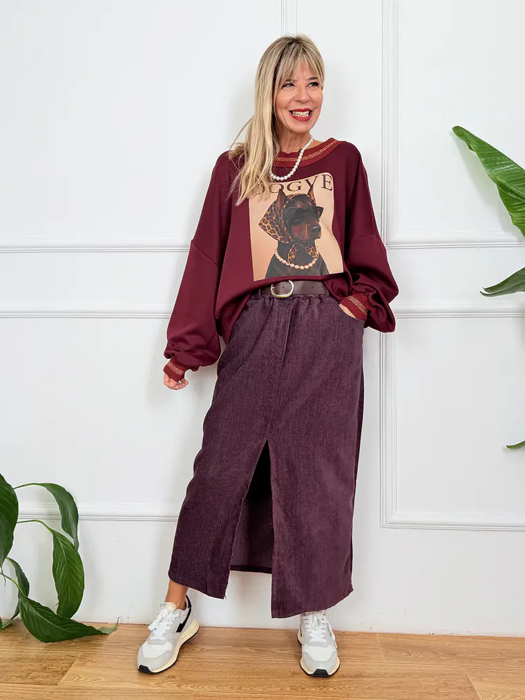 Bardot Blouse Wine 12152   2