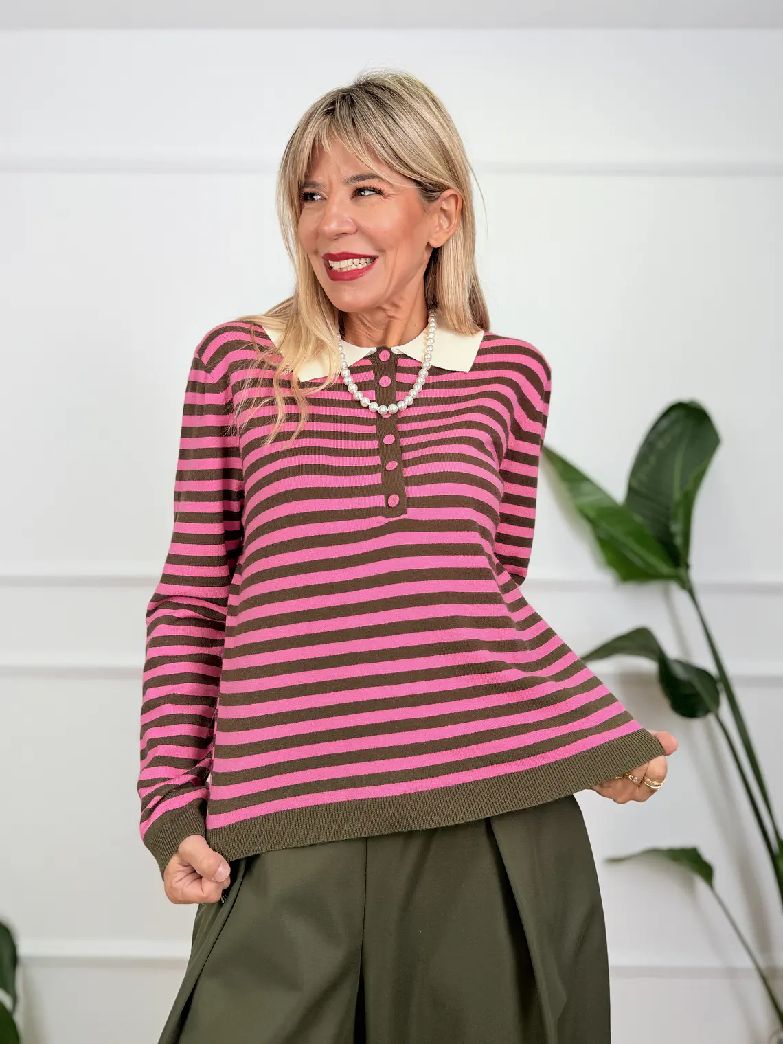 Monet Blouse Hot Rose 7365  1