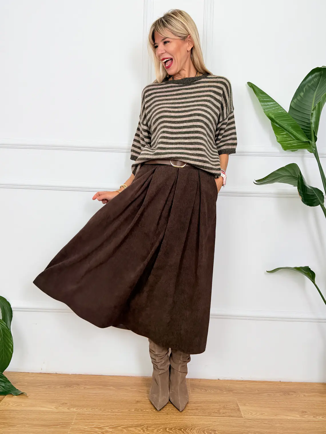 Céleste Skirt Βrown 6054  1