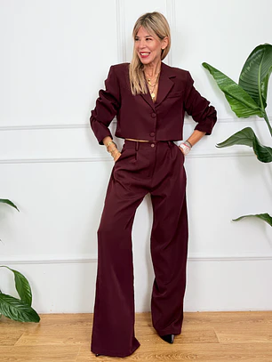 Cannes Suit Burgundy 3794