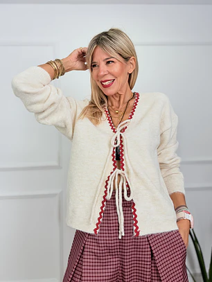 Lafayette Cardigan Ivory 7341