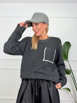 Balbina Sweater Charcoal 88238   