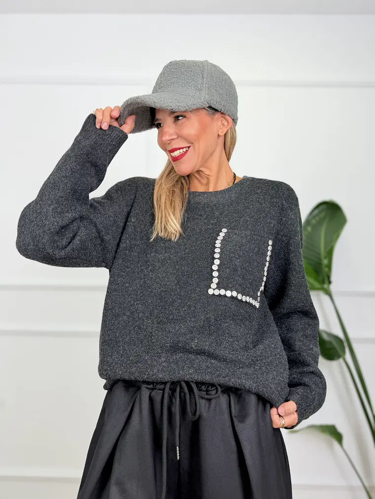 Balbina Sweater Charcoal 88238    1