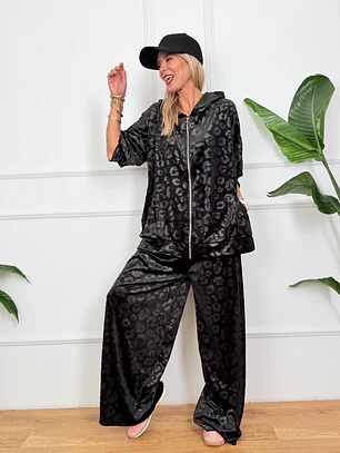 Varenna Velour Set Black 3090 