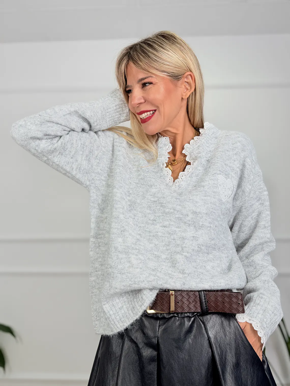 Reims Sweater Grey 7078 1