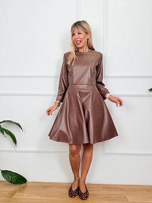 Tropea Leather Dress Brown 56723