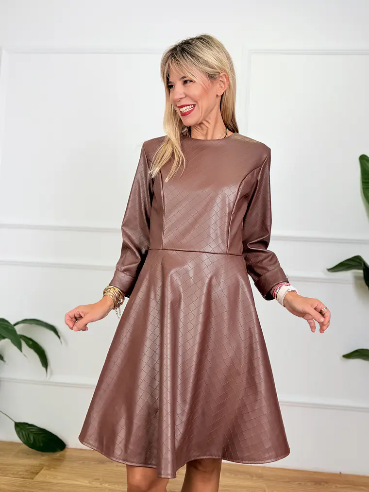 Tropea Leather Dress Brown 56723 4