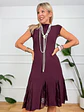 Nocino Ribbed Dress Plum 0293 - thumbnail 4