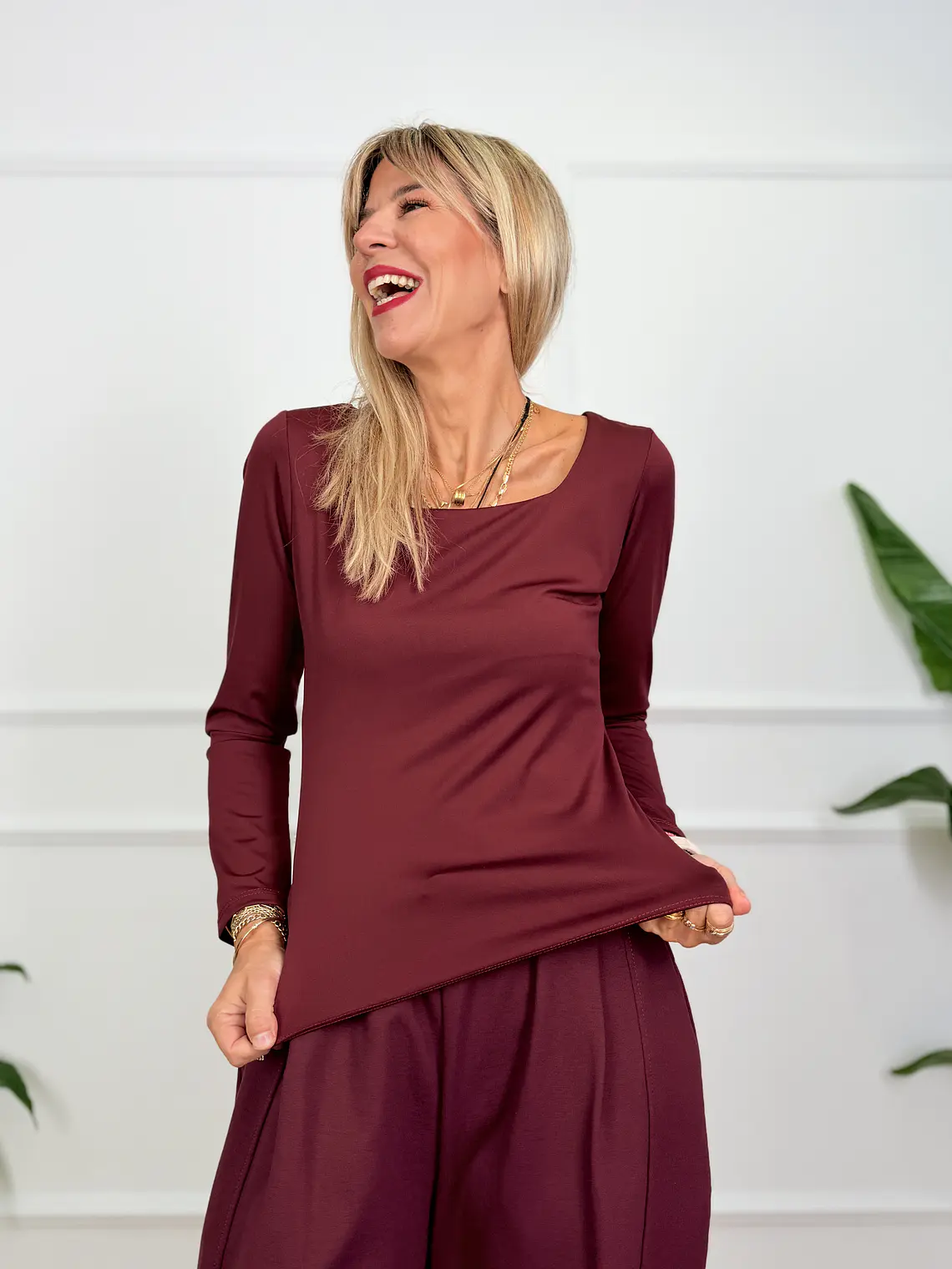 Lander Blouse Wine 3970  1