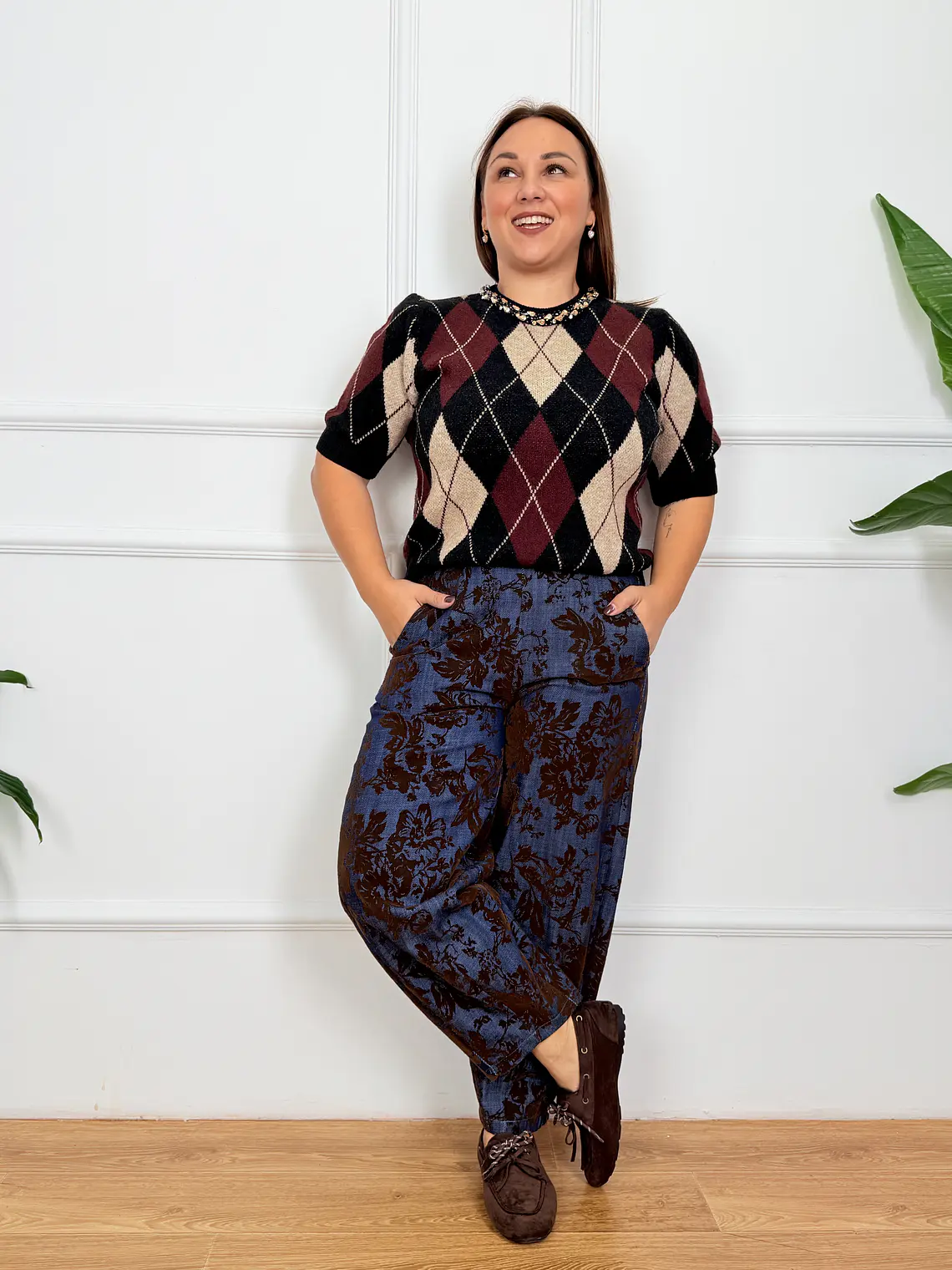 Rhona Argyle Sweater Black 2233  2