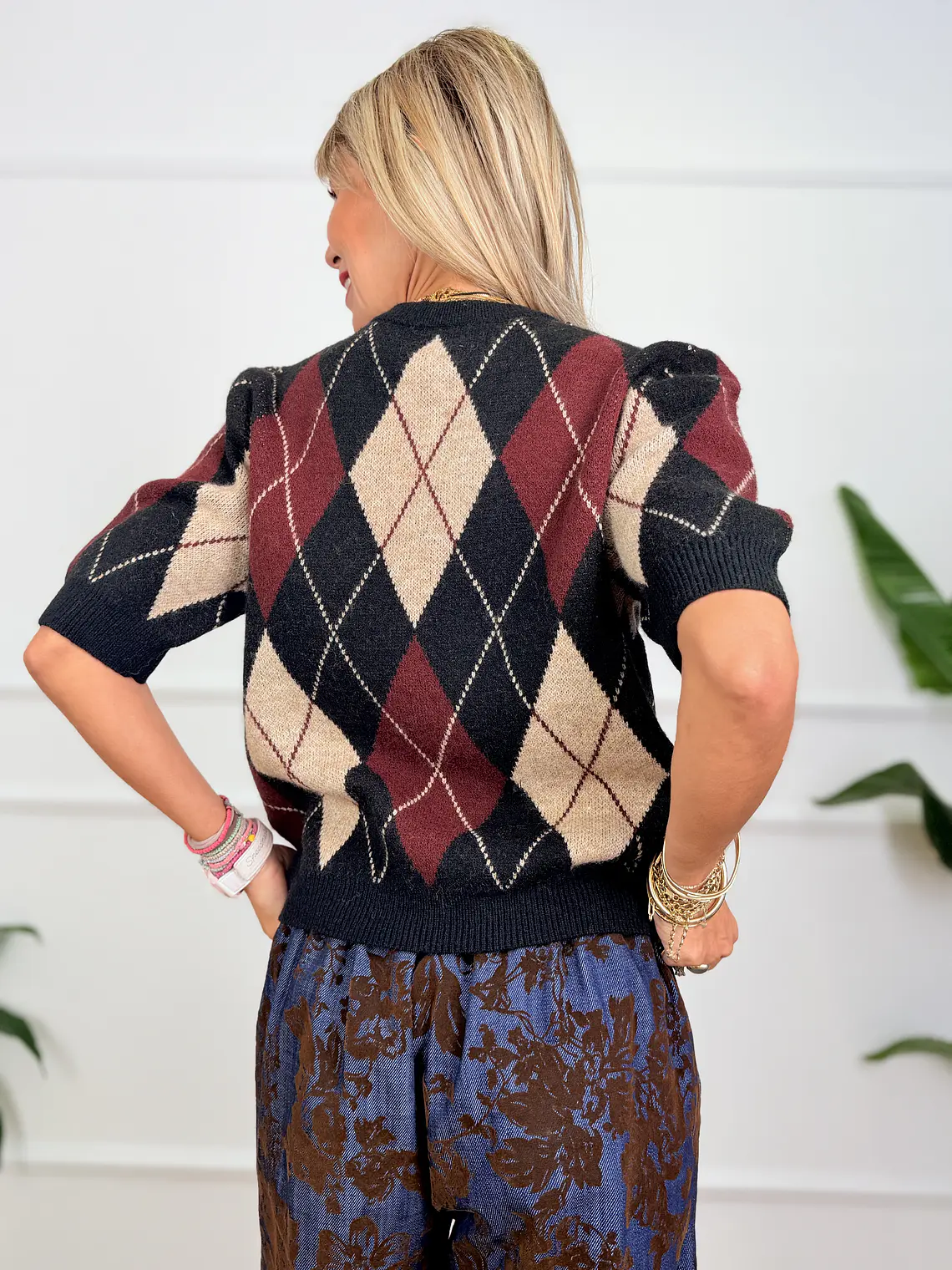 Rhona Argyle Sweater Black 2233  5