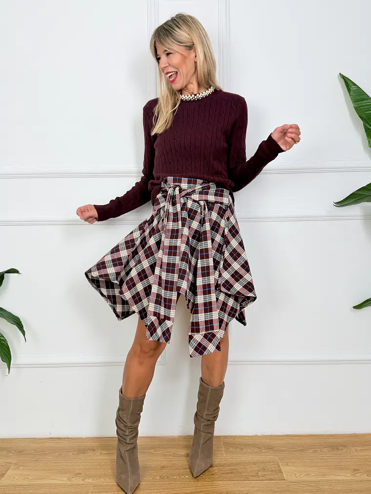 Ergon Skirt 2988 Wine/White 3