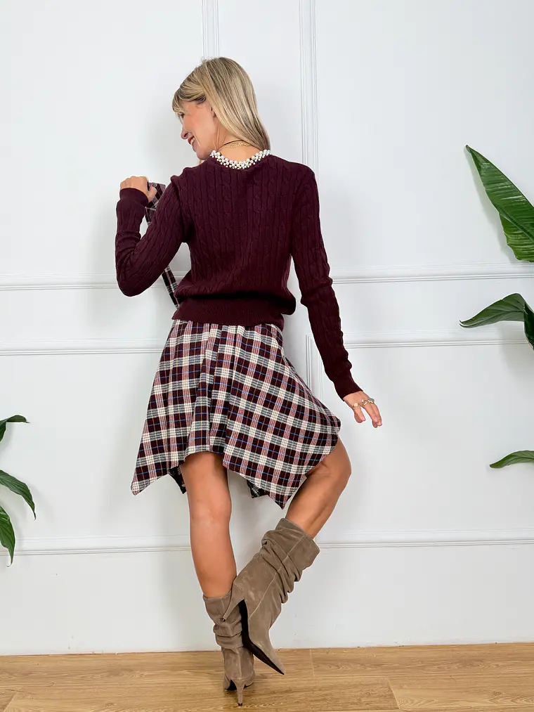 Ergon Skirt 2988 Wine/White 4