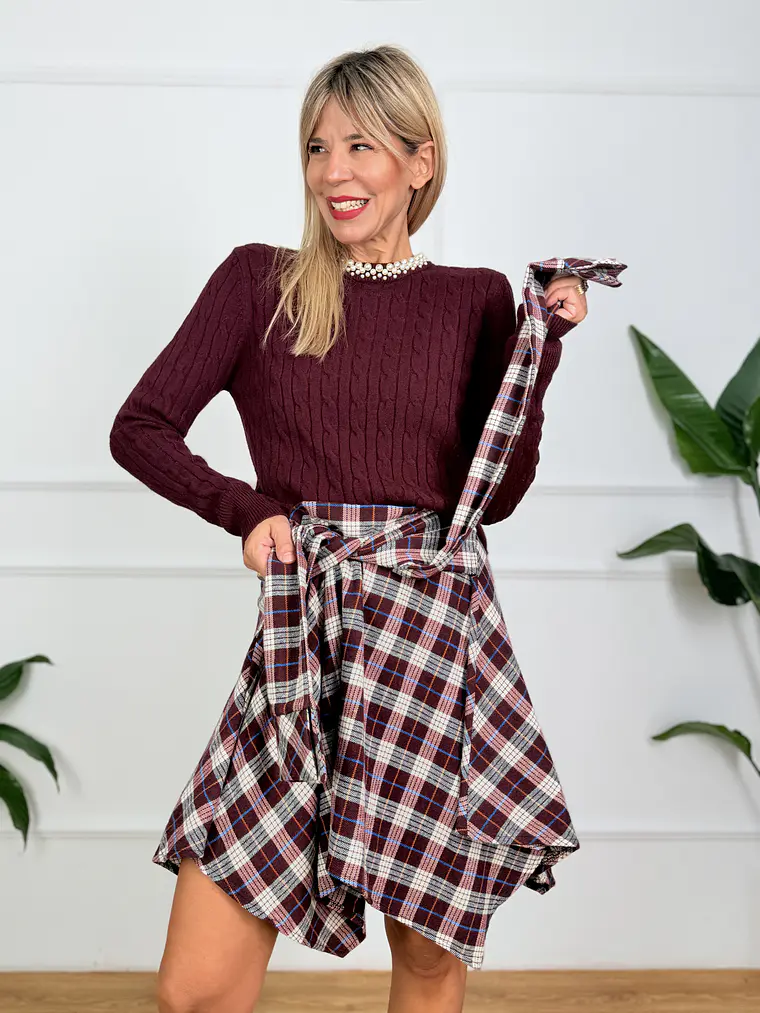 Ergon Skirt 2988 Wine/White 5