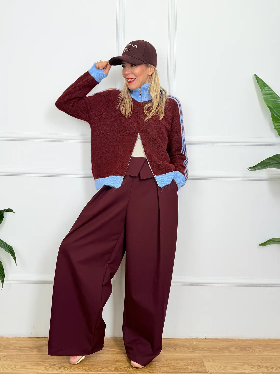 Ace Cardigan 515512 Burgundy/Sky 1