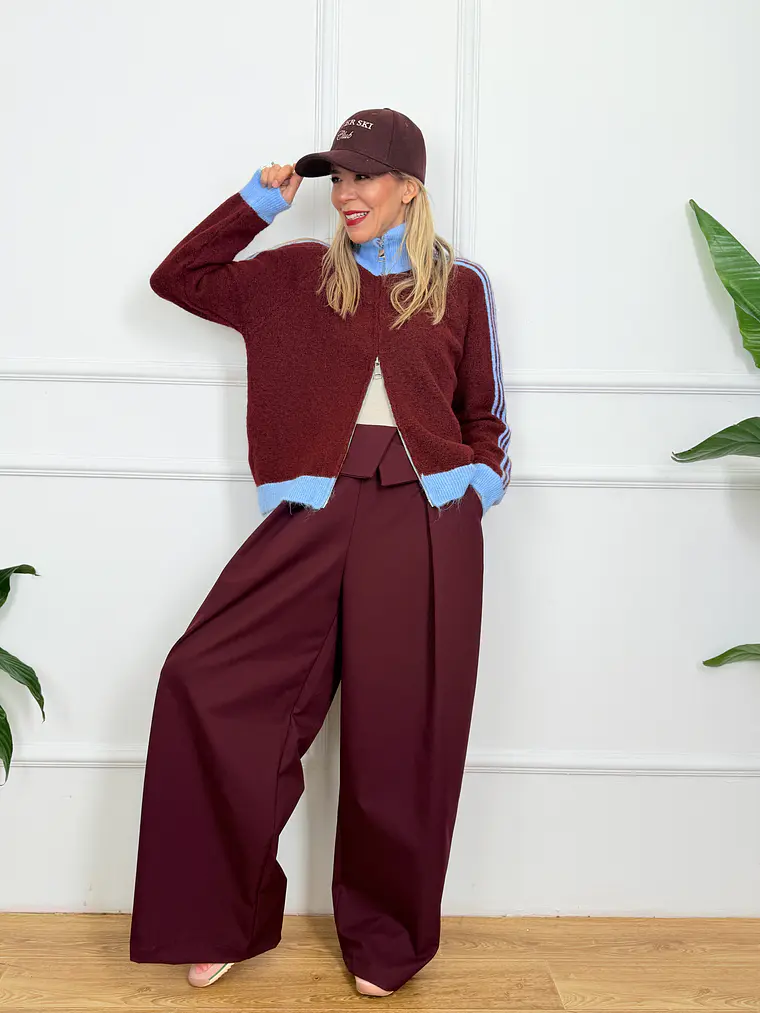 Ace Cardigan 515512 Burgundy/Sky 1