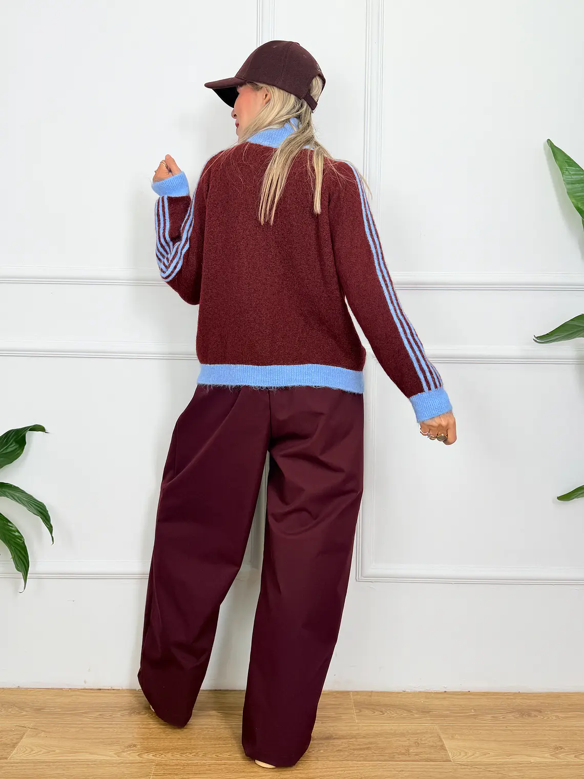 Ace Cardigan 515512 Burgundy/Sky 3