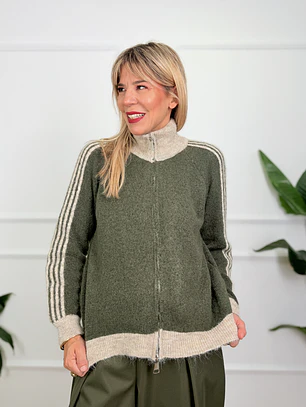 Ace Cardigan 515512 Pine/Beige