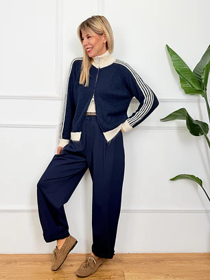 Ace Cardigan 515512 Navy Blue/White 