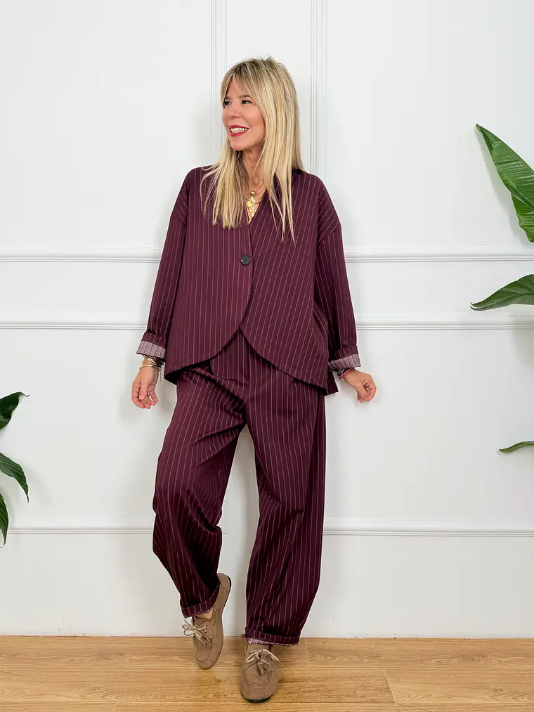 Filippo Suit 26230  Burnt Burgundy  3