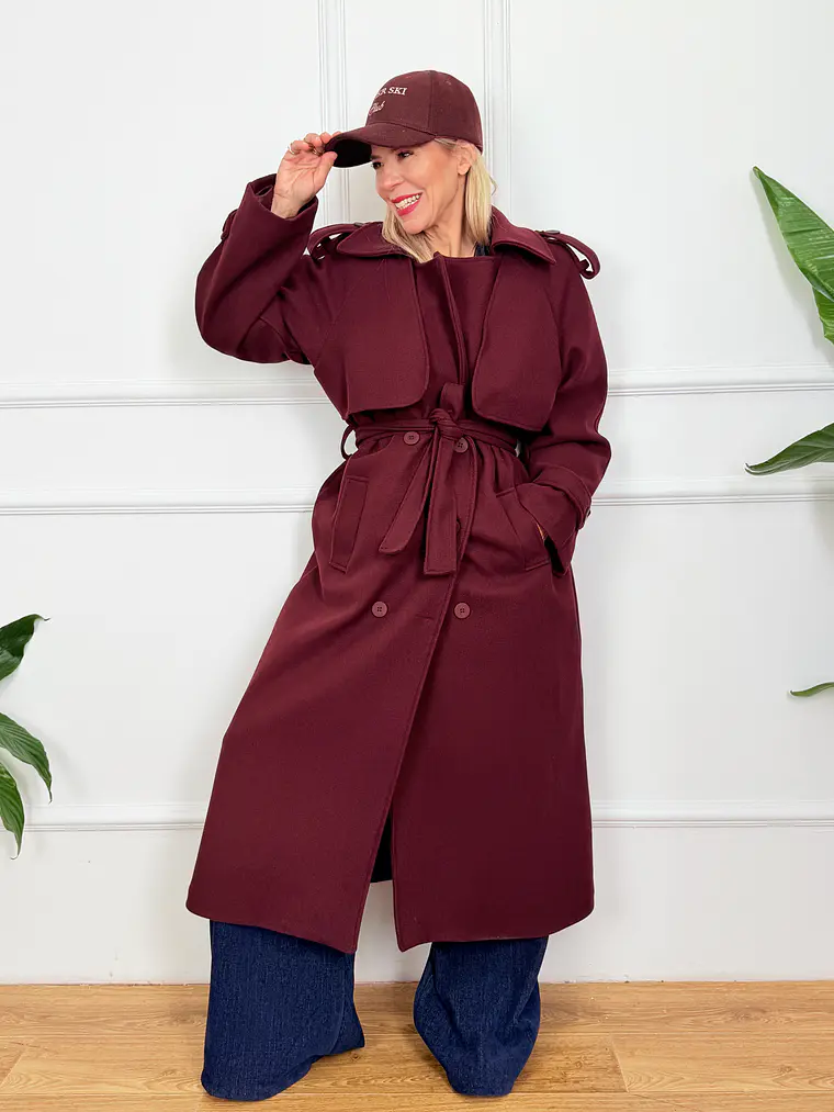Neveser Coat Burgundy 5280016  1
